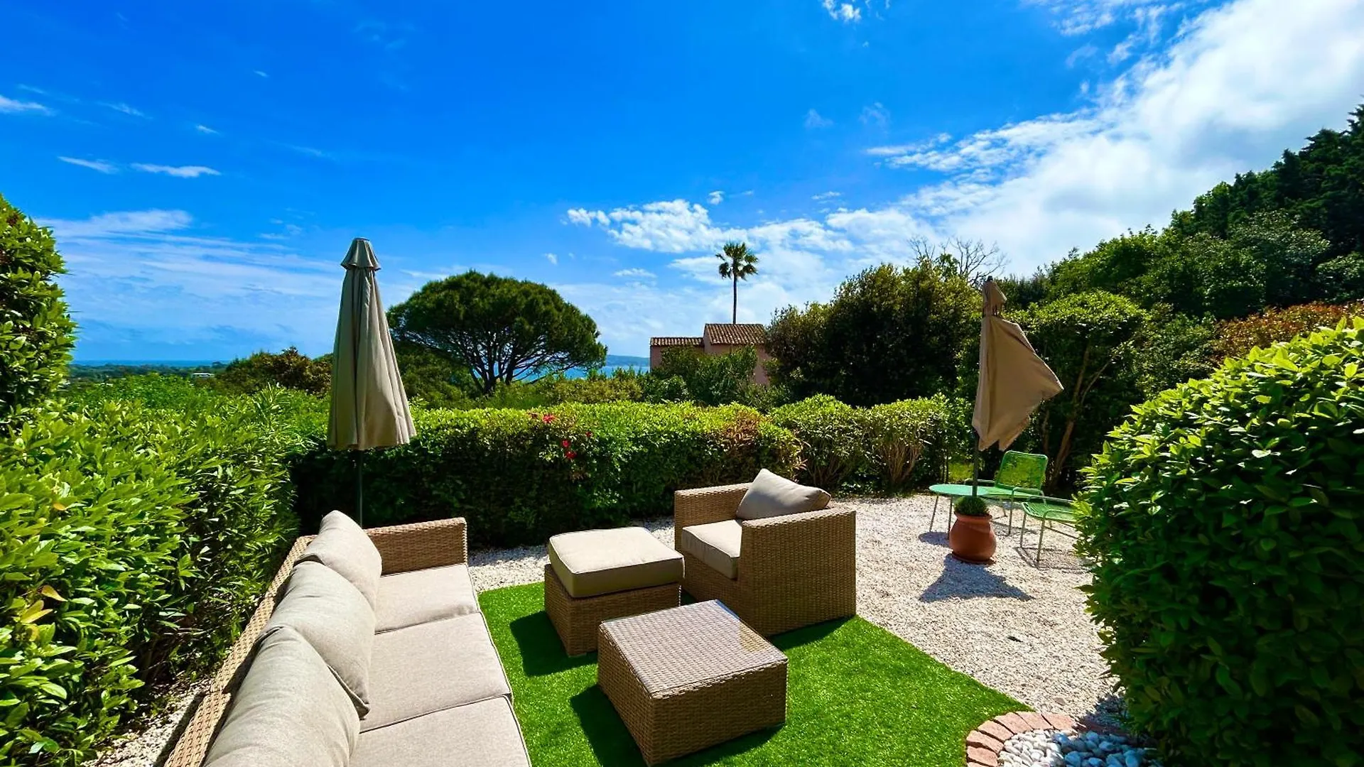 גרימו Les Restanques Vue Mer Bastide Rez Jardin 3021 דירה